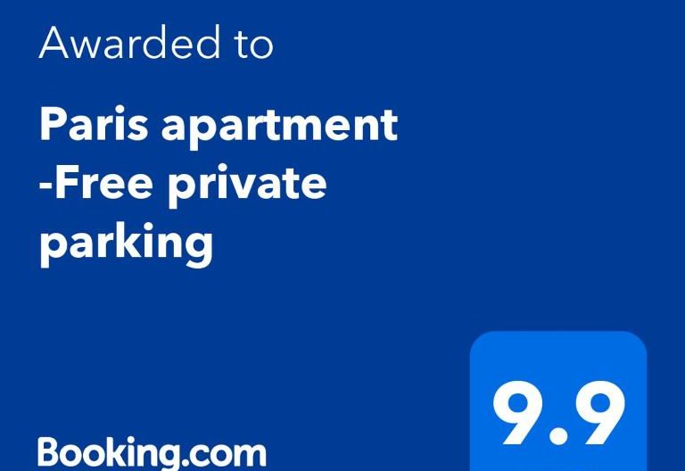 Paris apartment -Free private parking